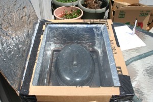 Inside my Solar Cooker